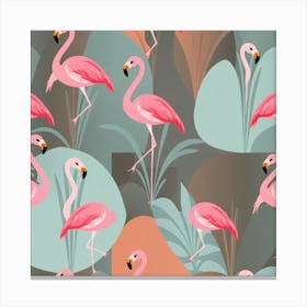 Pink Flamingos 1 Canvas Print