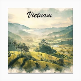 Vietnam Rice Fields 1 Canvas Print