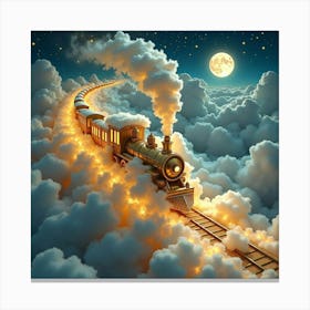 Train In The Clouds Canvas Print