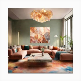 Modern Living Room 168 Canvas Print