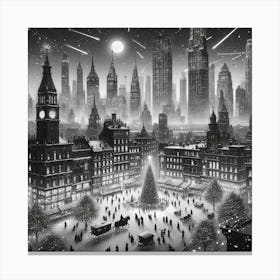 Christmas In The City Canvas Print