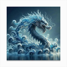 Blue Dragon 3 Canvas Print