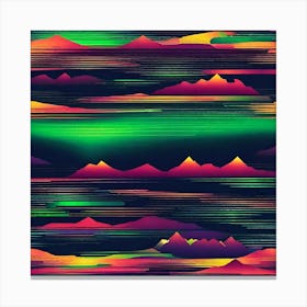 Psychedelic Mountains Canvas Print