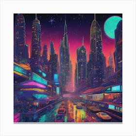 A Reimagined Version Of Starry Canvas Print