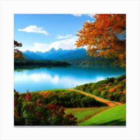 Autumn Lake 2 Canvas Print