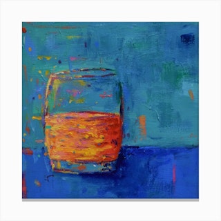 Whiskey Square Canvas Print