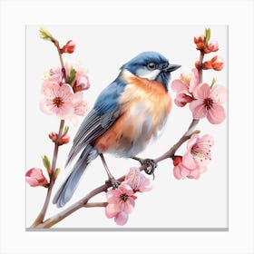 Bird On A Branch 1 Canvas Print