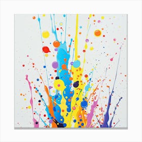 Colorful Splashes Canvas Print