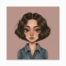 Portrait Of A Girl Print Canvas Print