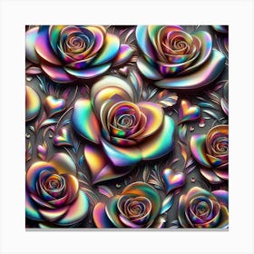 Rainbow Roses Canvas Print