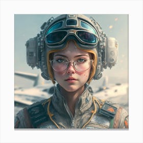 Aviator Girl Canvas Print