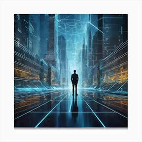 Futuristic Cityscape 18 Canvas Print