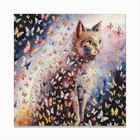 Butterfly Cat Canvas Print