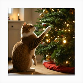 Christmas Cat 1 Canvas Print