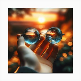 Reflections In Glasses Canvas Print