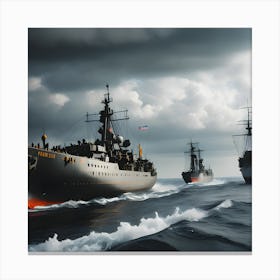 Naval Warfare - Ships at Sea 16 Canvas Print