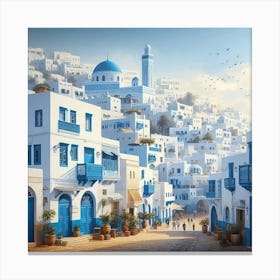 Sidi Bousaid Town - Tunisia Canvas Print