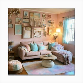 Shabby Chic Living Room Canvas Print
