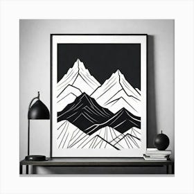 Mountain Print Canvas Print