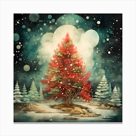 Vintage Luminescent Evergreen Canvas Print