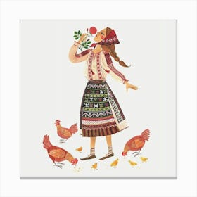 Village Girl Canvas Print