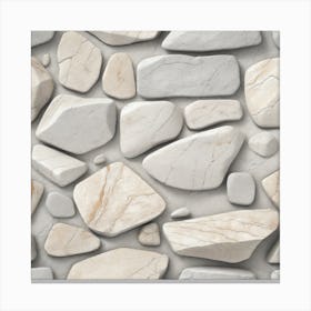 White Stone Wall 1 Canvas Print