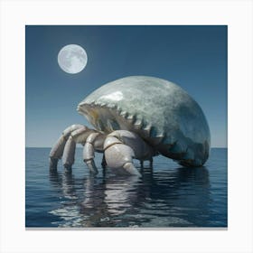 Crab In The Ocean 4 Canvas Print