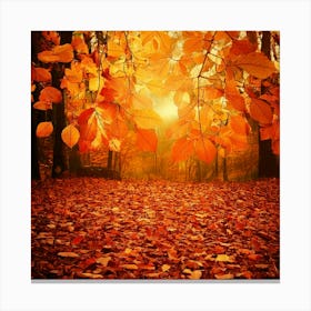 Firefly Autumn Leaves Forest Background 17293 Stampe su tela