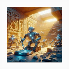 Egyptian Robots Canvas Print