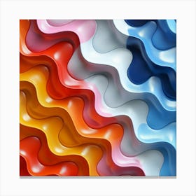 Abstract Colorful Wavy Pattern Canvas Print