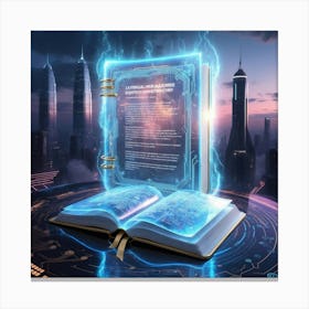 Futuristic Book Canvas Print