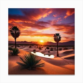 Sunset In The Desert 11 Canvas Print