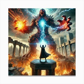 Alina Volkov Super Kaiju Command Canvas Print