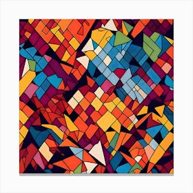 Leonardo Diffusion Background Mosaic Colorful Vector4k 1 Canvas Print