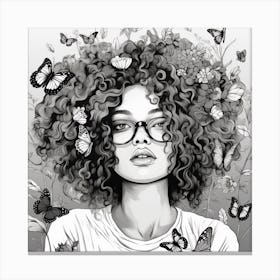 Butterfly Girl 16 Canvas Print