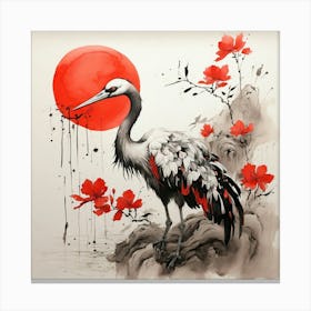 Asian Crane Canvas Print