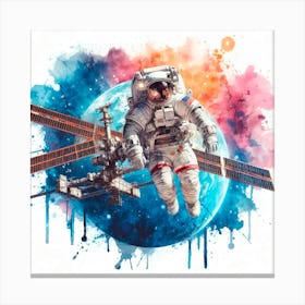 Astronaut In Space 1 Canvas Print