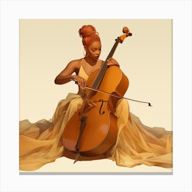 Cello Player Canvas Print