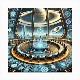 A Highly Detailed Science Fiction Illustration Dep 1 Canvas Print