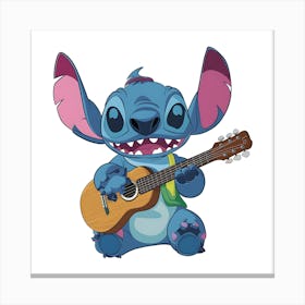 stitch with guitar Canvas Print