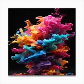 Colorful Ink Splash Canvas Print