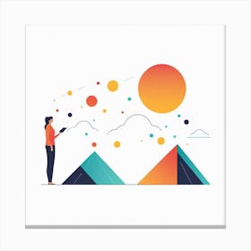 Flat Vector Illustration Canvas Print