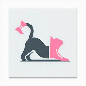 Cat In Yoga Pose 1 Canvas Print