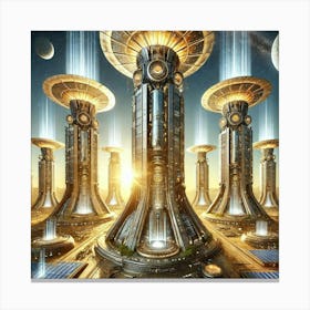 Helios Towers Converted Canvas Print