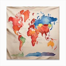 World Map Canvas Print