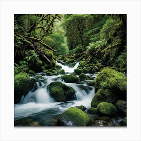 Mossy Stream Canvas Print