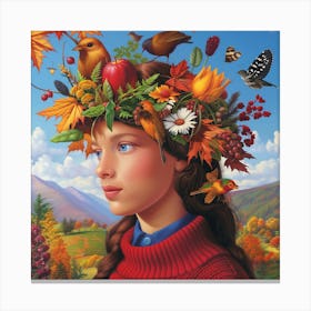 Autumn Girl Canvas Print