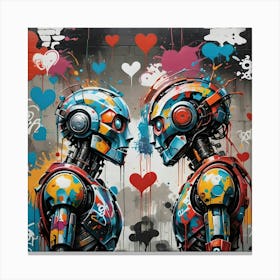 Robot Love Canvas Print