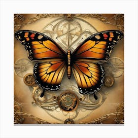 Steampunk Butterfly Canvas Print