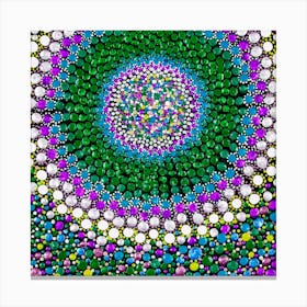Green And Purple Candy Square Canvas Print